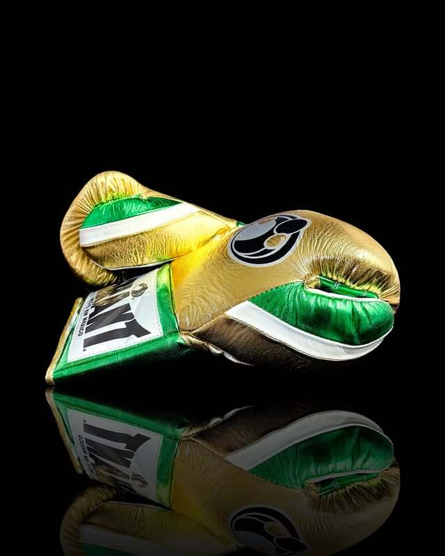Grant Gold/Green/White Boxing Gloves Durable Sparring Gloves Thumb View