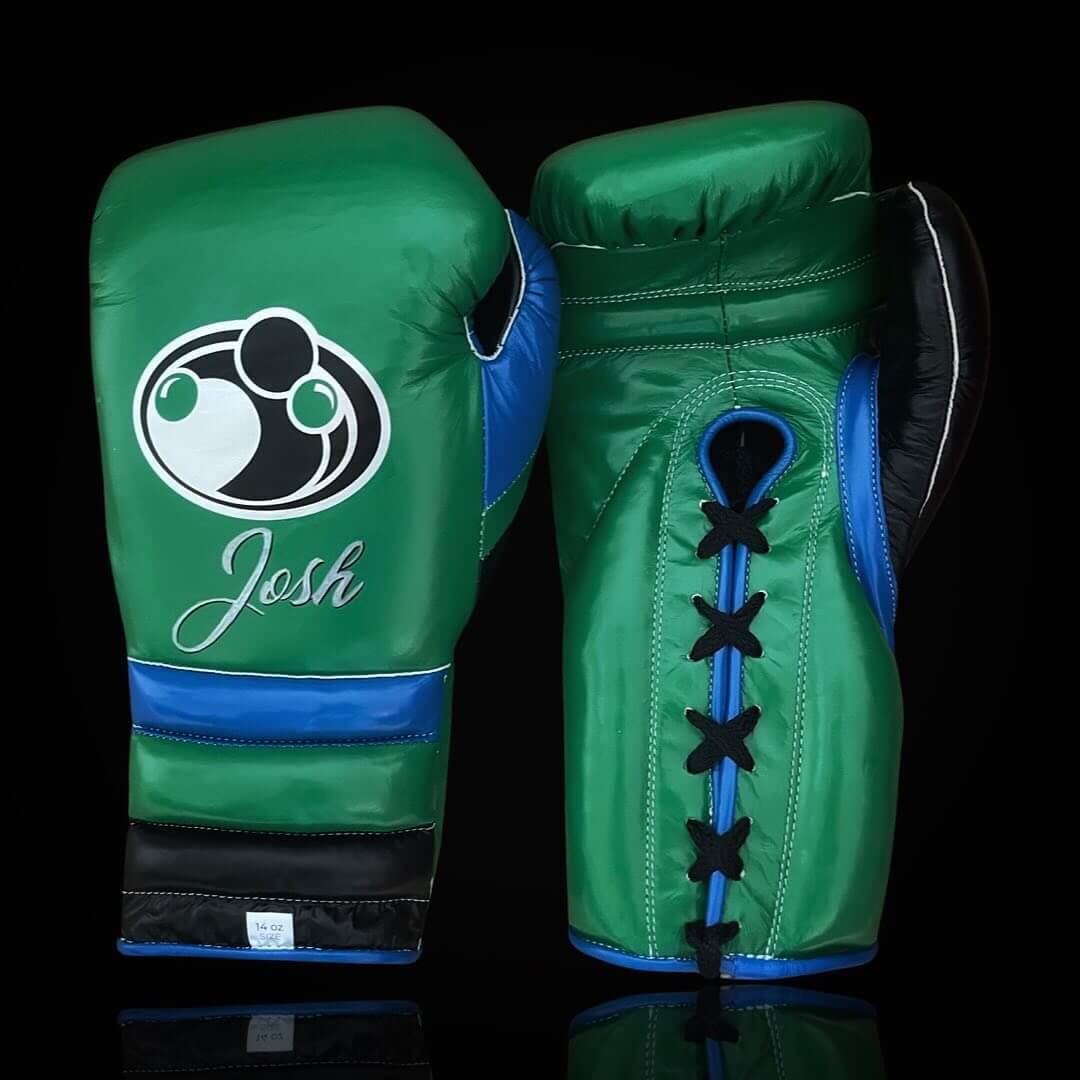 Grant Green/Black/Blue Boxing Gloves Durable Sparring Gloves