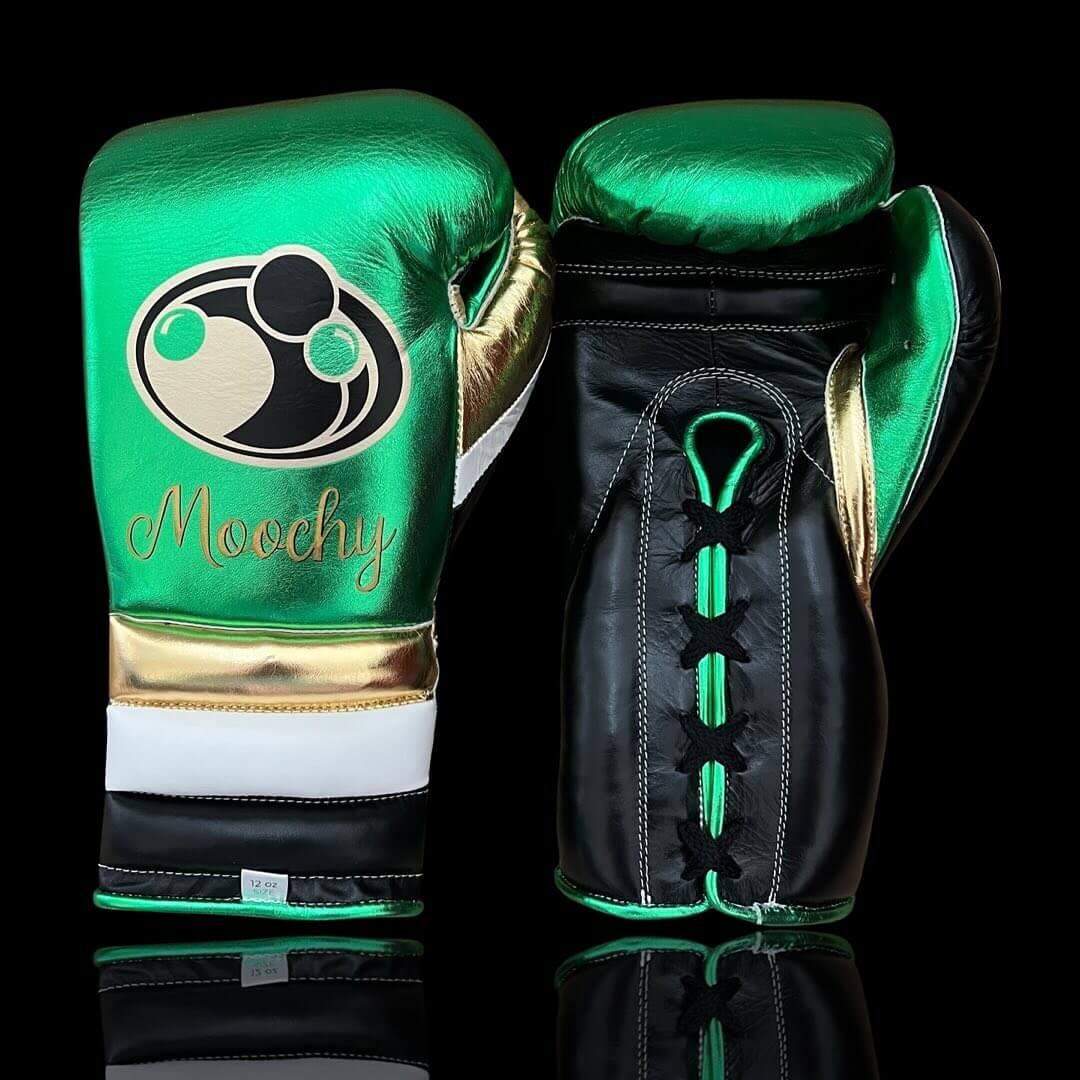 Grant Green/Black/Gold 14oz Boxing Gloves Custom Sparring Gloves