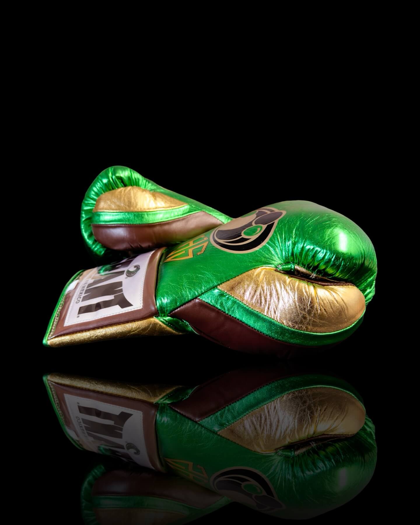 Grant Green/Gold/Brown Boxing Gloves Women Fitness Training Gloves Thumb View