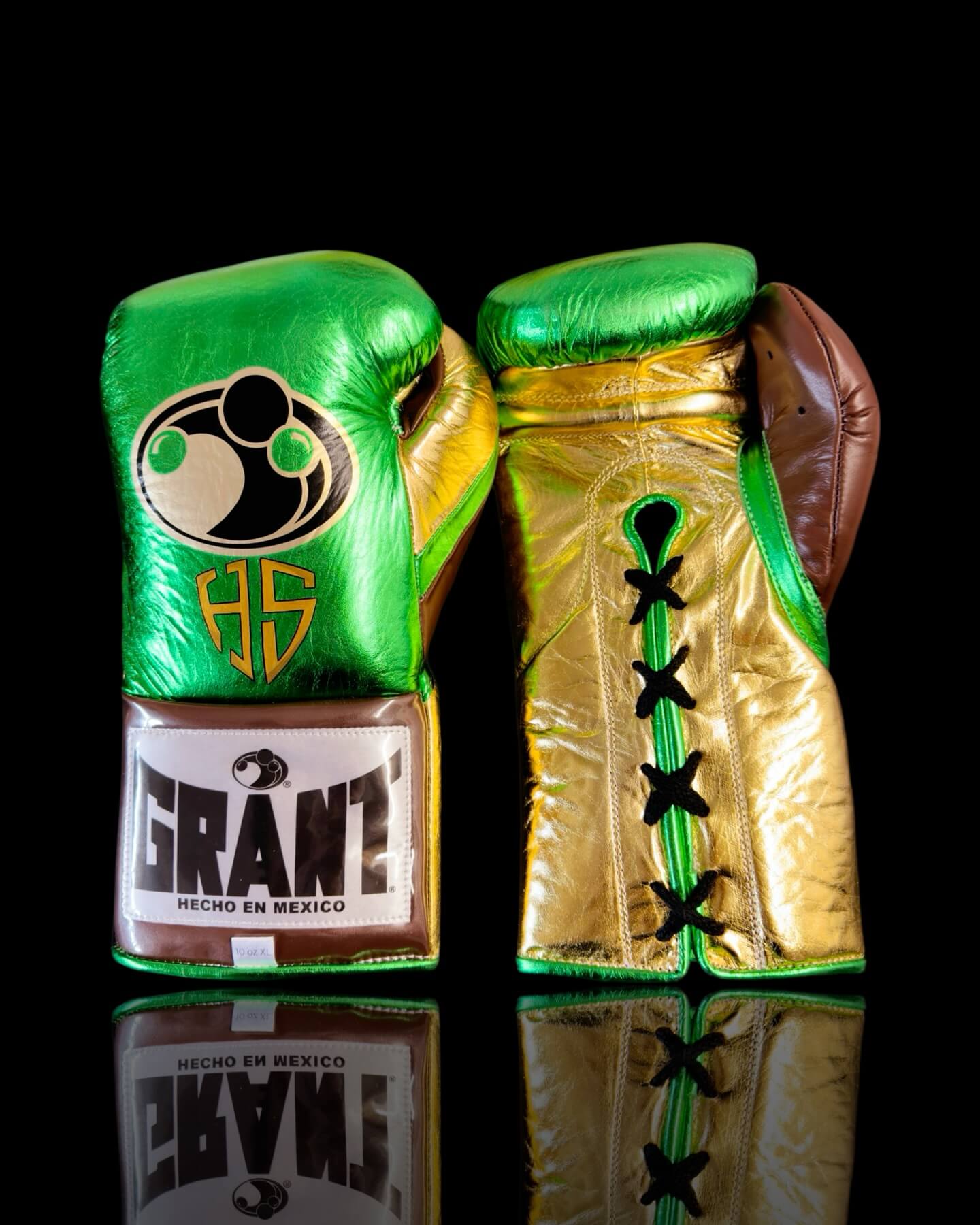 Grant Green/Gold/Brown Boxing Gloves Women Fitness Training Gloves