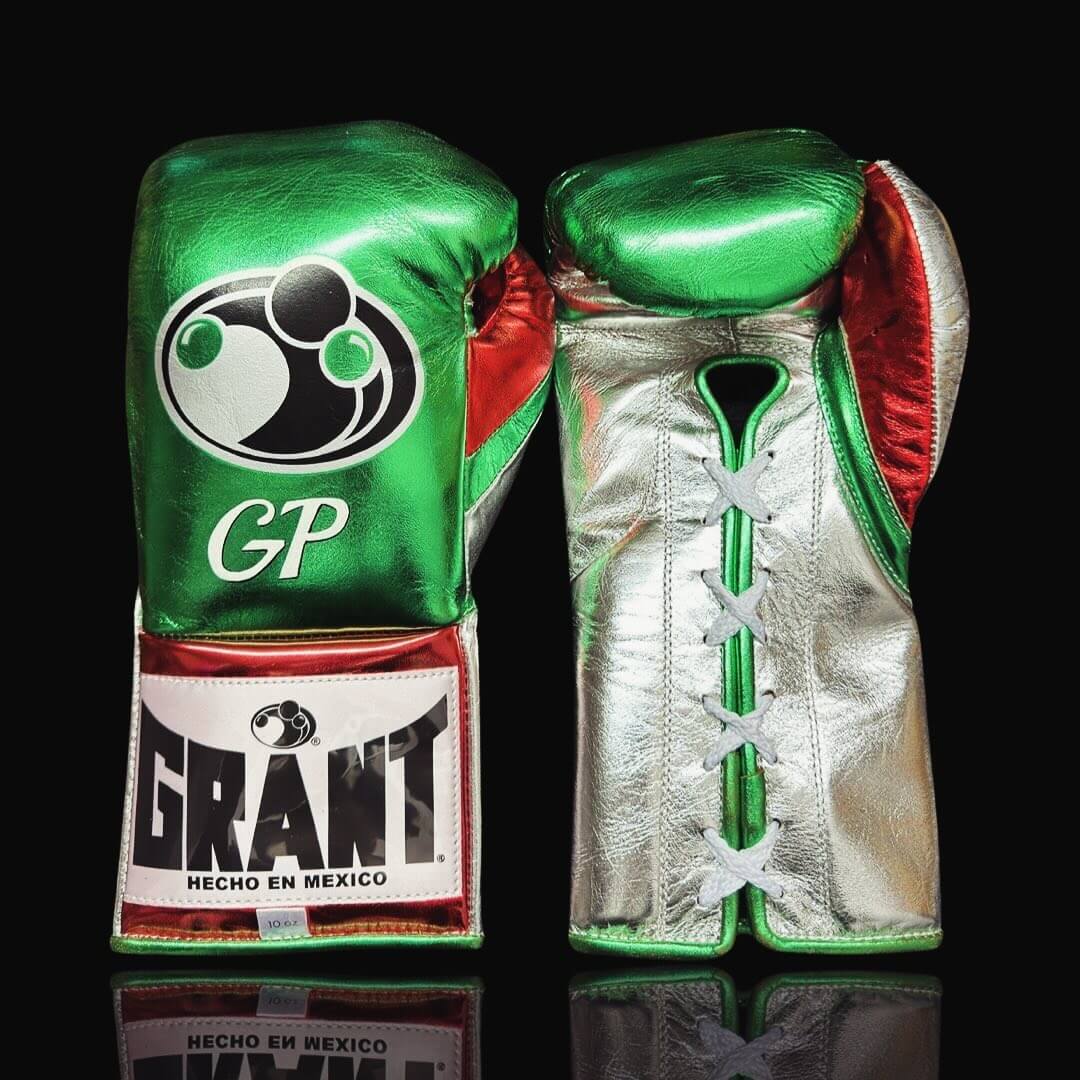 Grant Green/Silver/Red  Boxing Gloves 14oz Premium Training Gloves