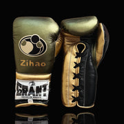 Grant Green/Black/Gold 14oz Boxing Gloves Custom Sparring Gloves