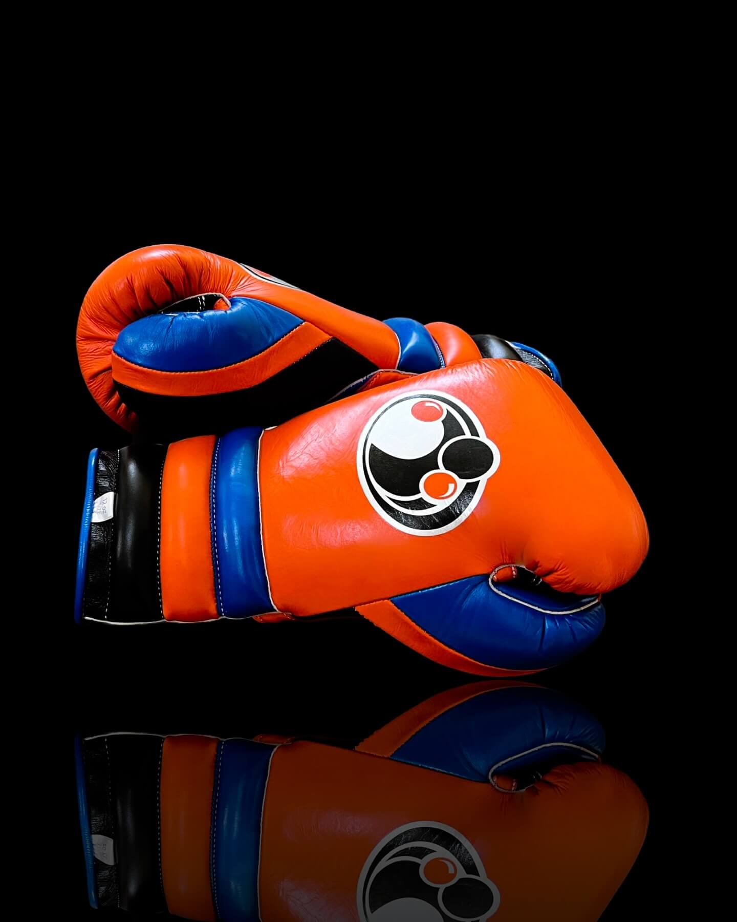Grant Orange/Black/Blue Boxing Gloves Custom Fit Gym Training Thumb View