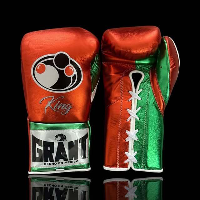 Grant Orange/Green Boxing Gloves Durable Sparring Glove
