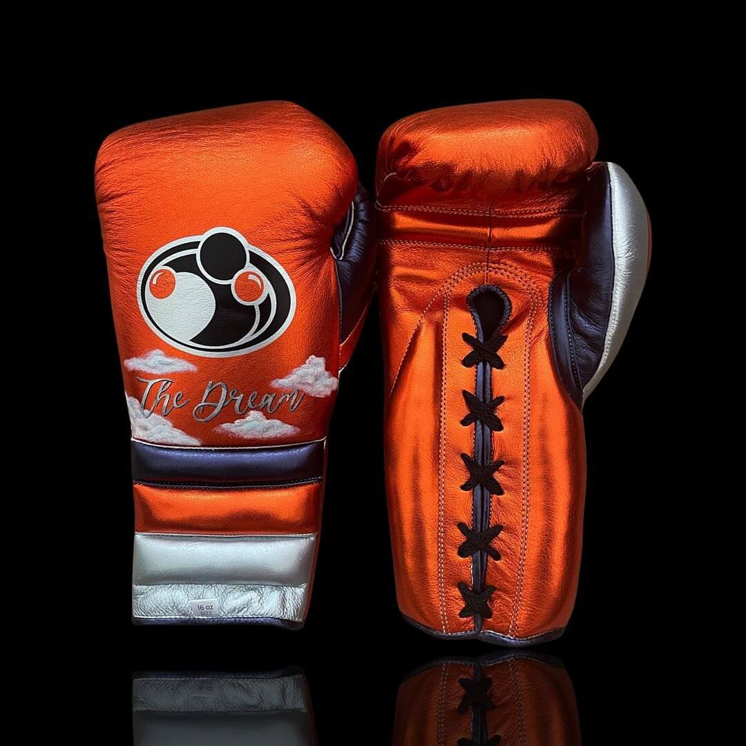 Grant Boxing Gloves Orange/Grey/Silver 14oz Leather Training Gloves