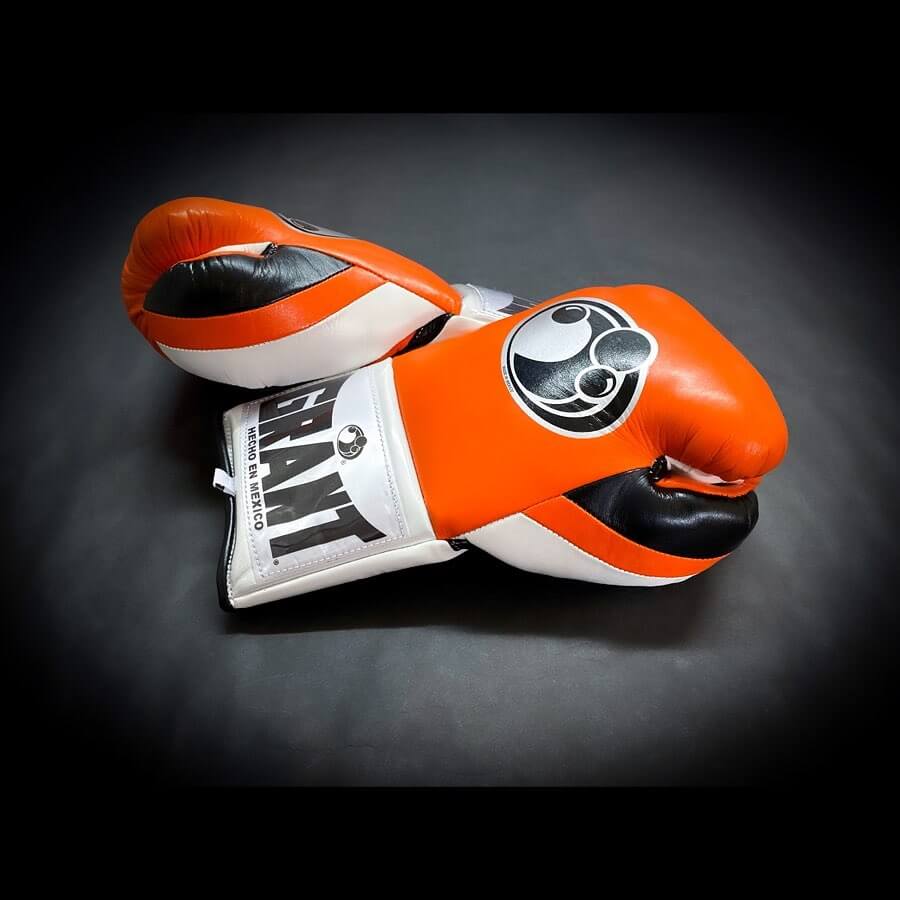 Grant Orange/White/Black Boxing Gloves Premium Gym Training Pair Thumb View
