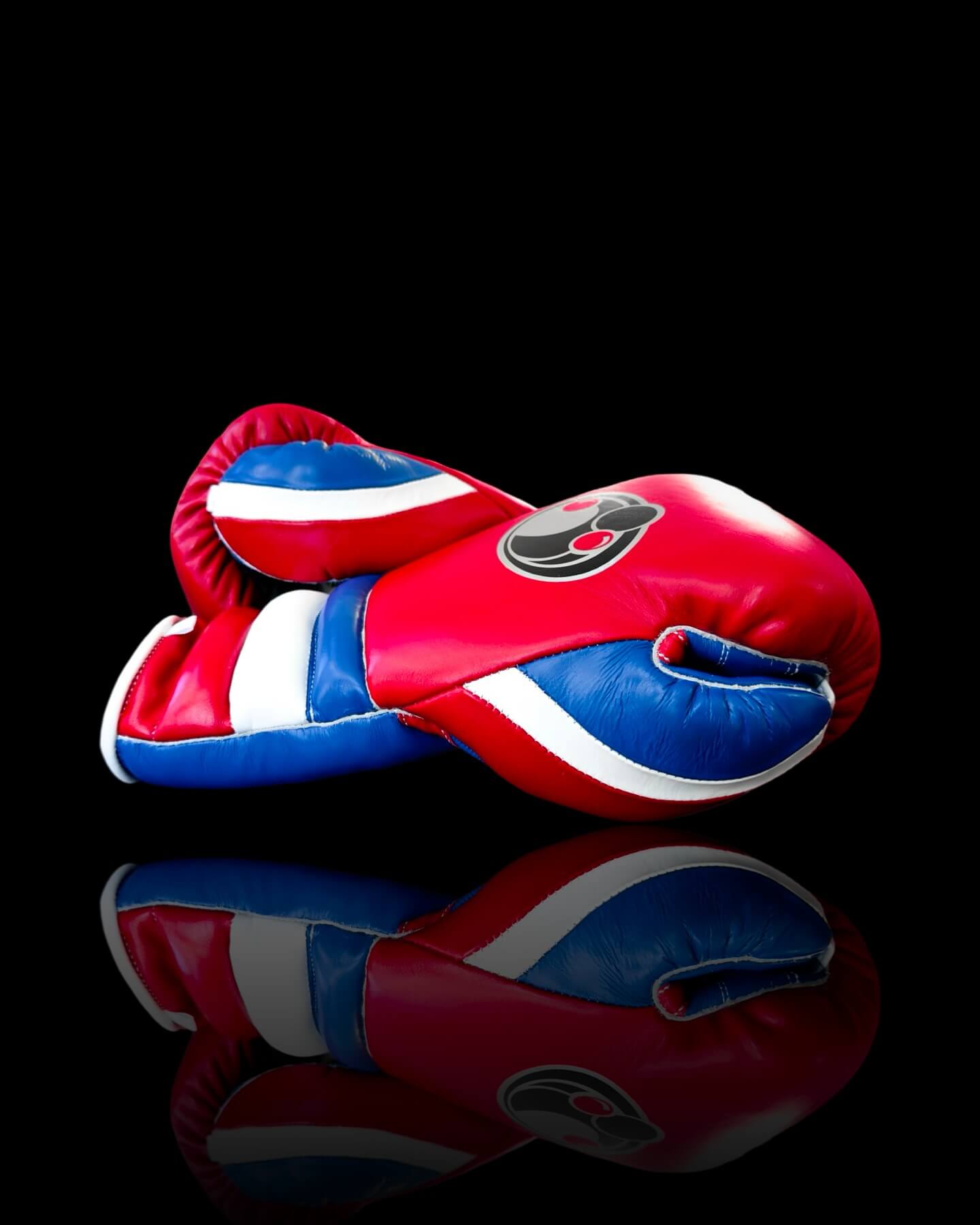 Grant Pink/Blue/White 14oz Boxing Gloves High Quality Gym Gloves Thumb View