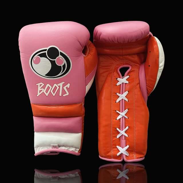 Grant Pink/Orange/White Boxing Set Custom Training Gloves Bundle