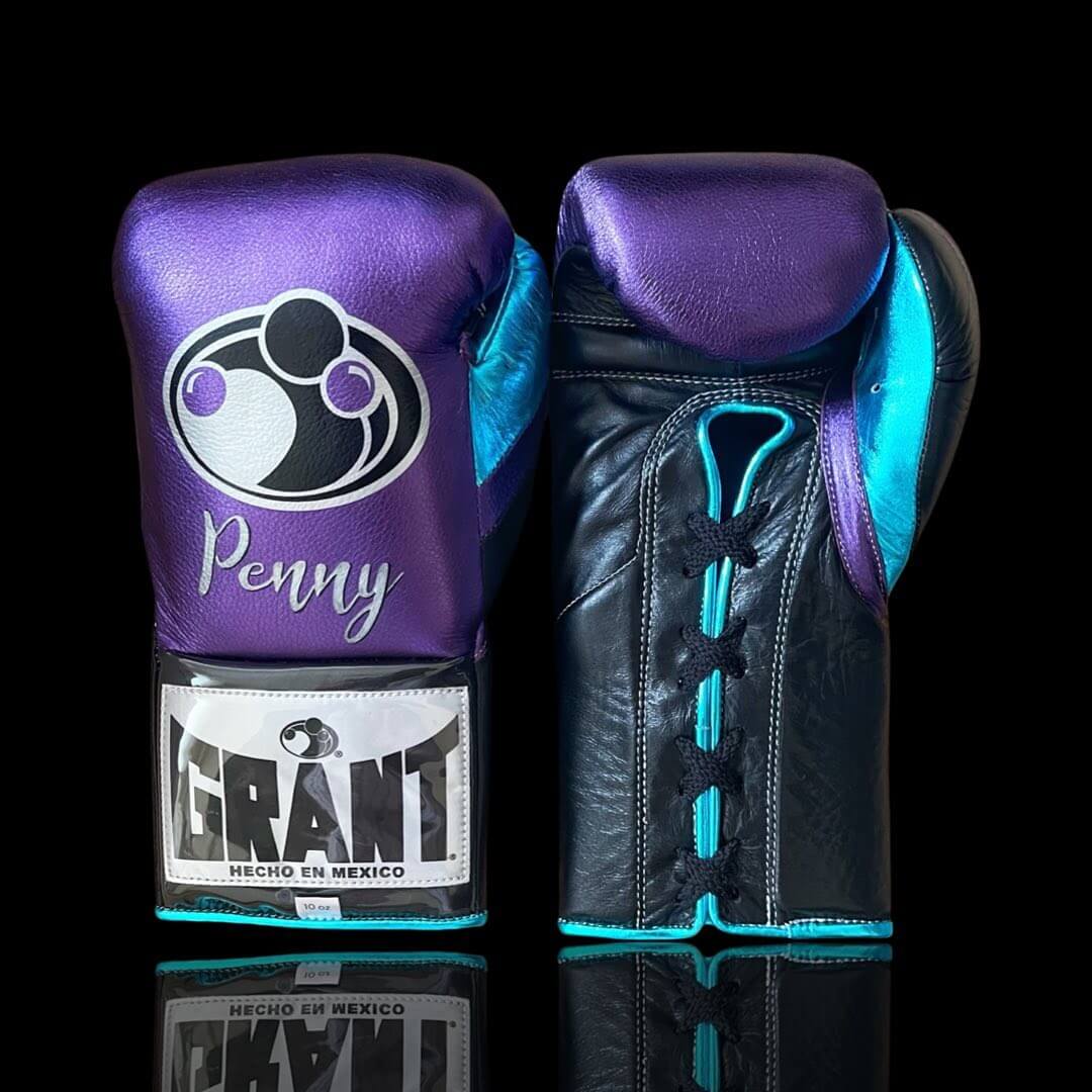 Grant Purple/Black/Blue Boxing Gloves Premium Quality Training