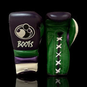 Grant Boxing Set Purple/Green/White Lace-Up Gloves Headguard Kit