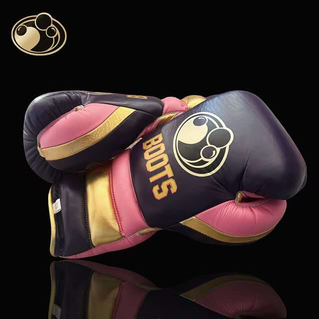 Grant Purple/Pink/Gold Boxing Gloves Durable Sparring Gloves Thumb View