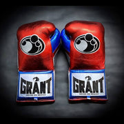 Grant Boxing Gloves Red/Blue/Silver  14oz Leather Training Gloves