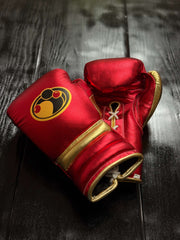 Grant Boxing Gloves Red/Gold Lace Up Leather Gloves for Training