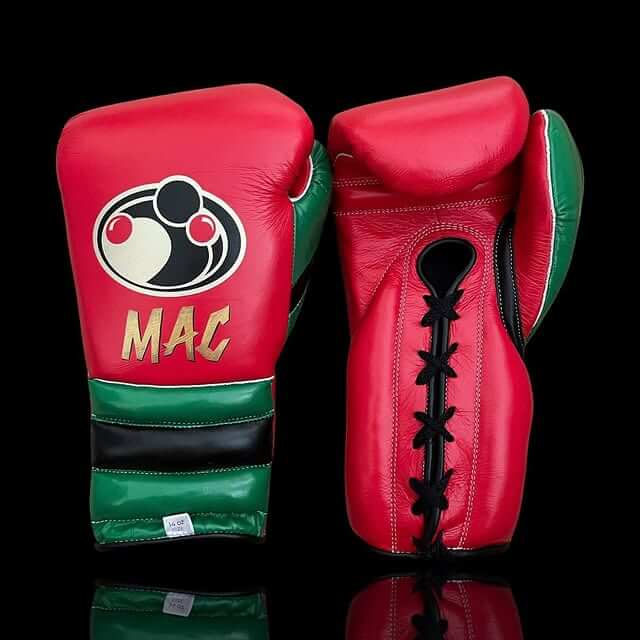 Grant Red/Green/Black Leather Boxing Gloves Custom Fit Training