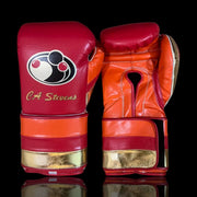 Grant Red/Orange/Gold Leather Boxing Gloves Custom Fit Training