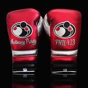 Grant Red/Silver/Black Lace-Up Boxing Gloves Classic Training Gloves