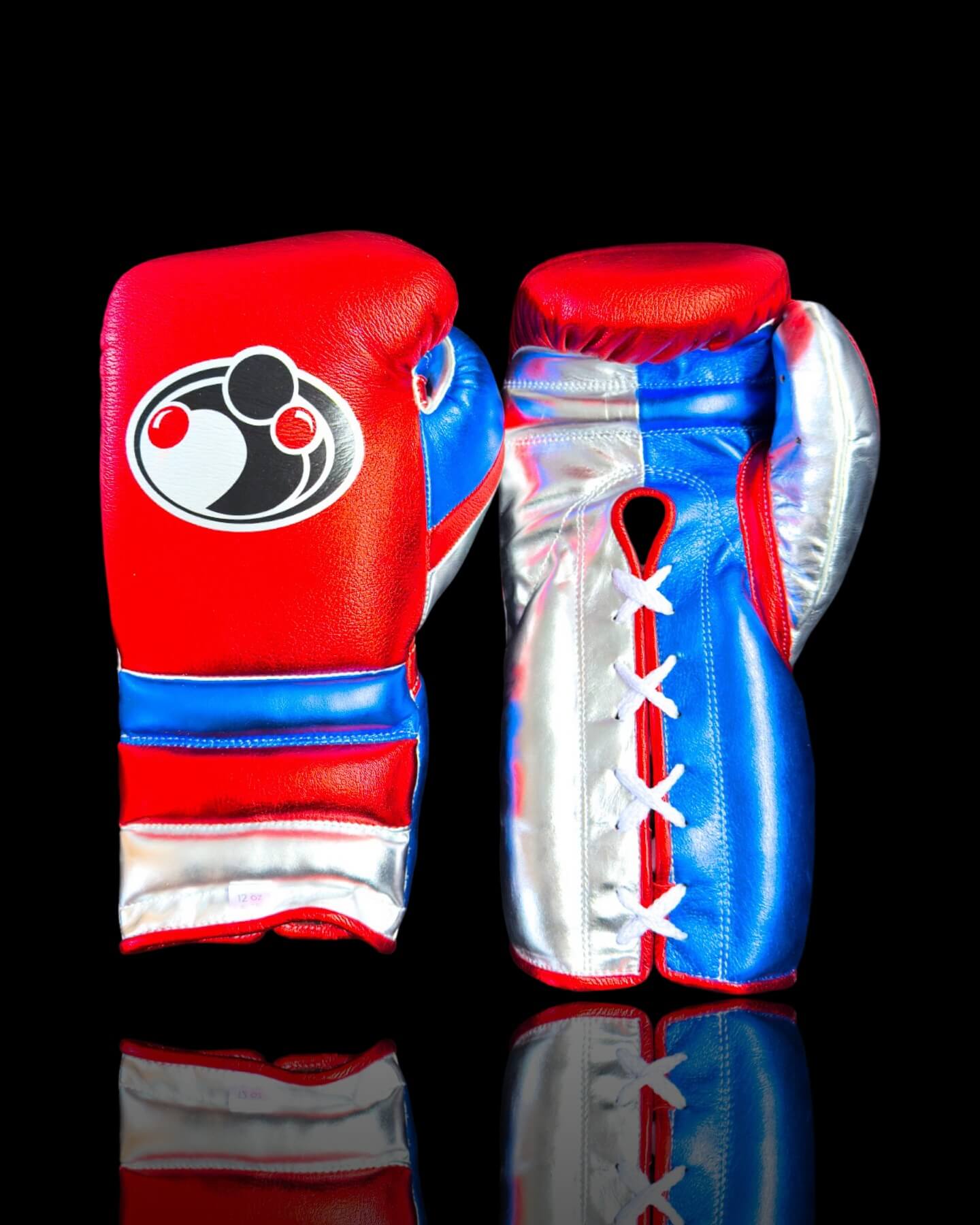 Grant Boxing Gloves Red/Silver/Blue  14oz Leather Training Gloves