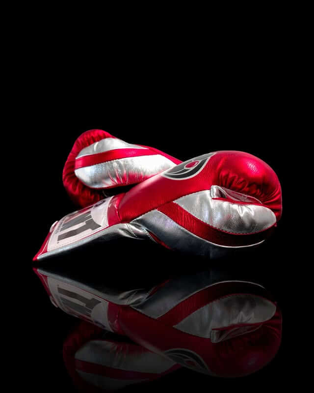 Grant Red/Silver Boxing Gloves Premium Gym Training Pair Thumb View