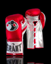 Grant Red/Silver Boxing Gloves Premium Gym Training Pair