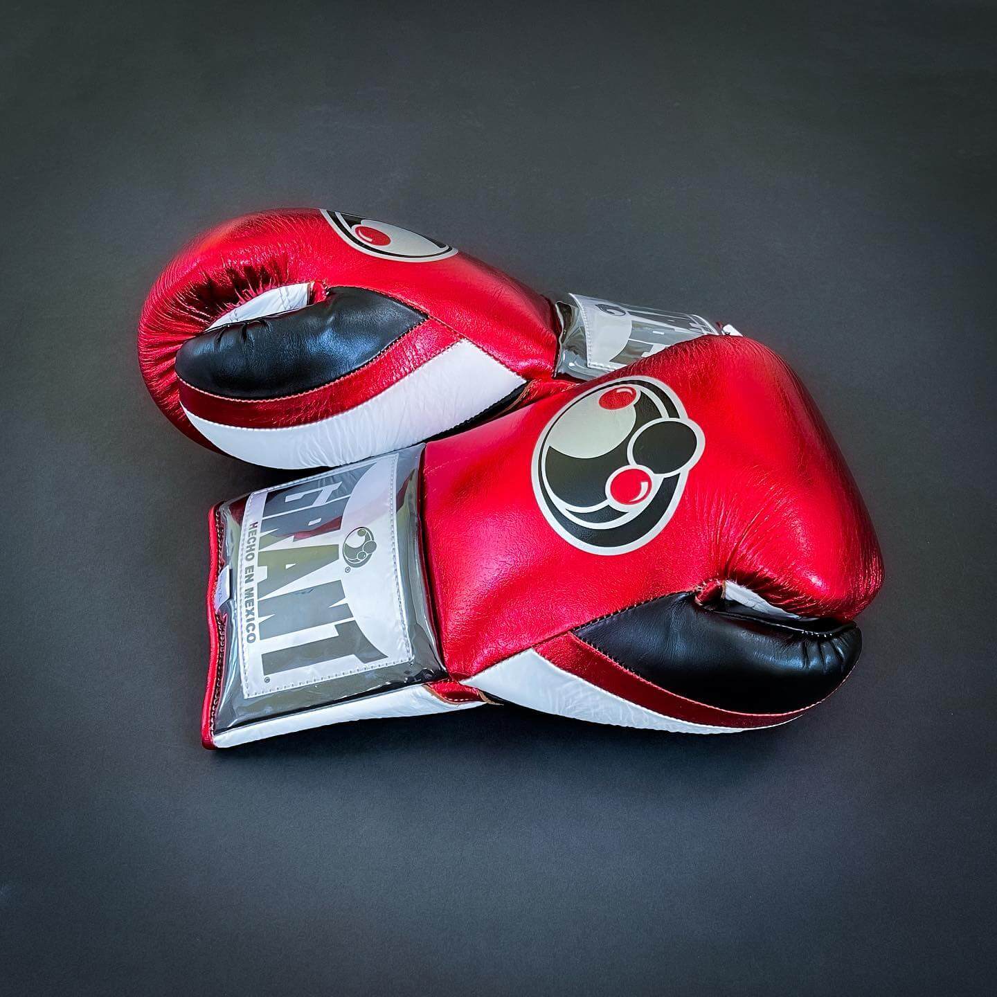 Grant Red/White/Black 14oz Boxing Gloves Custom Sparring Gloves Thumb View