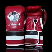 Grant Red/White/Black Lace-Up Boxing Gloves Classic Training Gloves