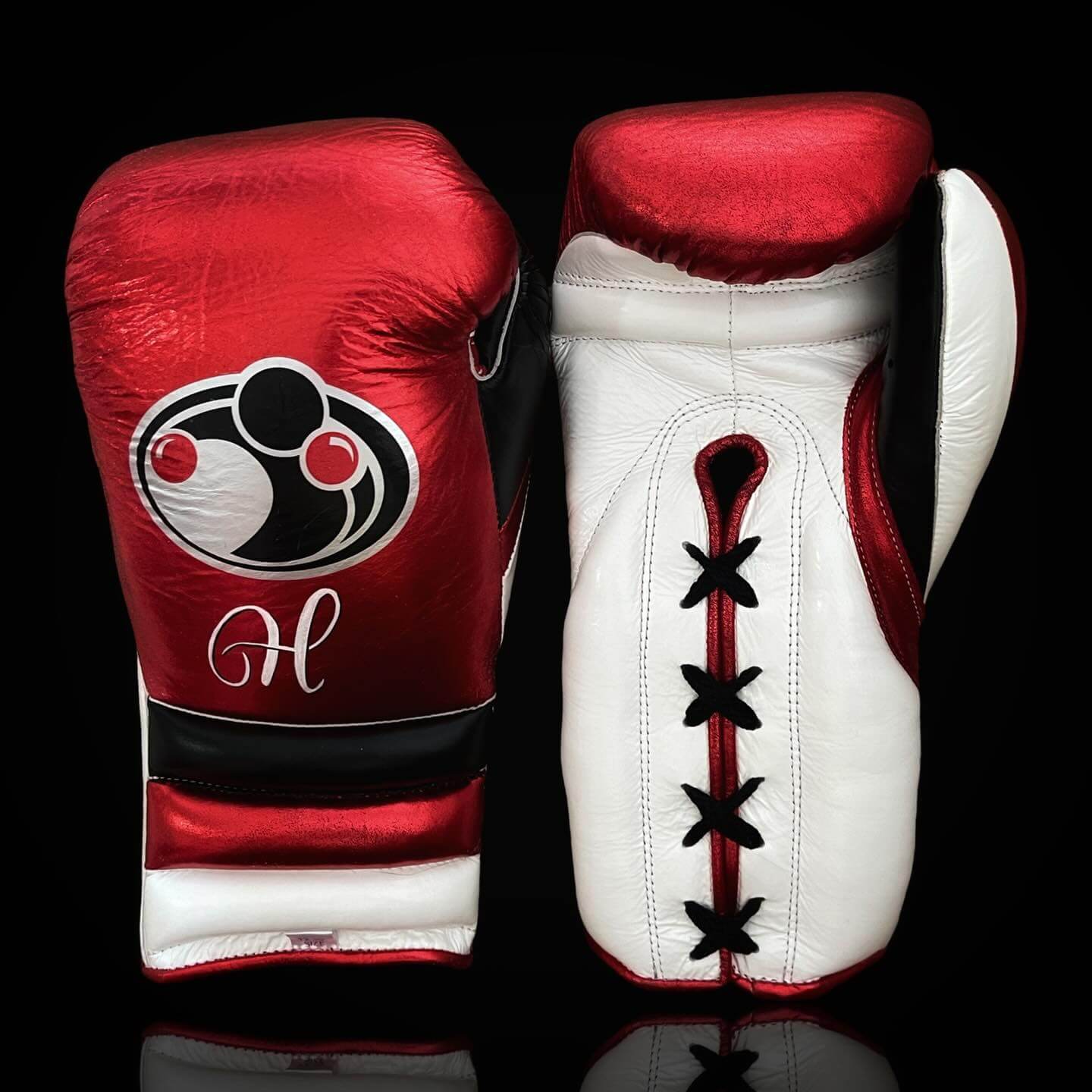 Grant Boxing Gloves Red/White/Black 14oz Leather Training Gloves