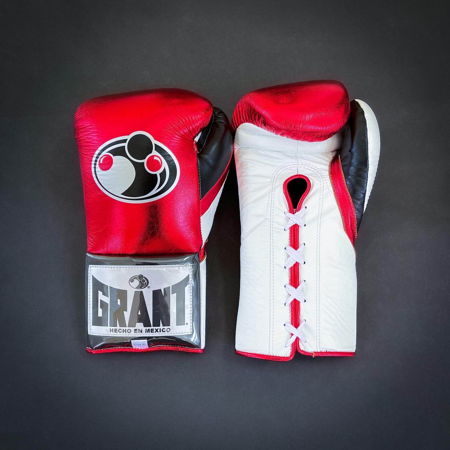 Grant Red/White/Black 14oz Boxing Gloves Custom Sparring Gloves
