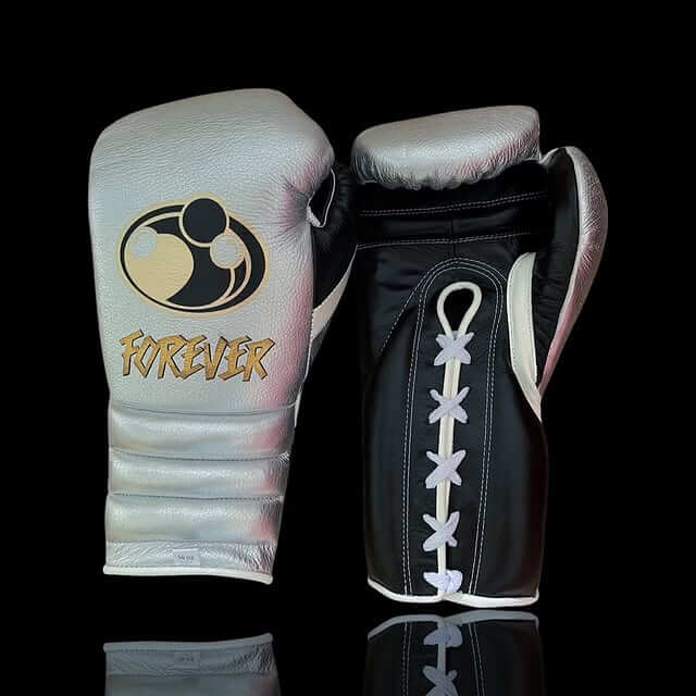 Grant Silver/Black Boxing Gloves Custom Fit Gym Training