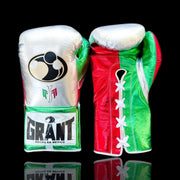 Grant Silver/Green/Red Boxing Gloves Beginner Friendly Training Gloves