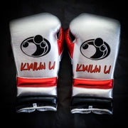 Grant Silver/Red/Black Boxing Gloves Custom Fit Gym Training