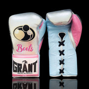 Grant Silver/Sky-Blue/Pink Boxing Gloves Women Fitness Training Gloves