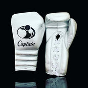 Grant Silver Leather Boxing Gloves Custom Fit Training