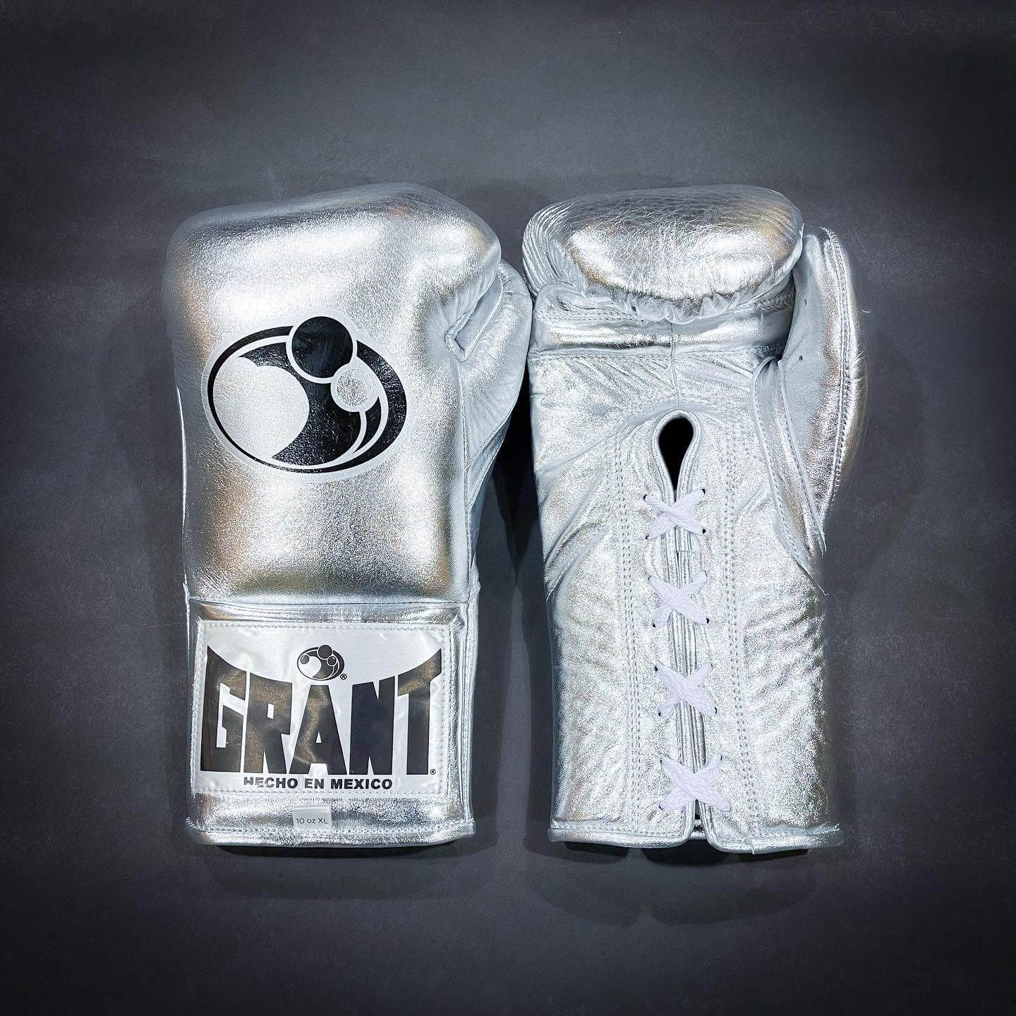 Grant Silver Boxing Gloves Premium Gym Training Pair