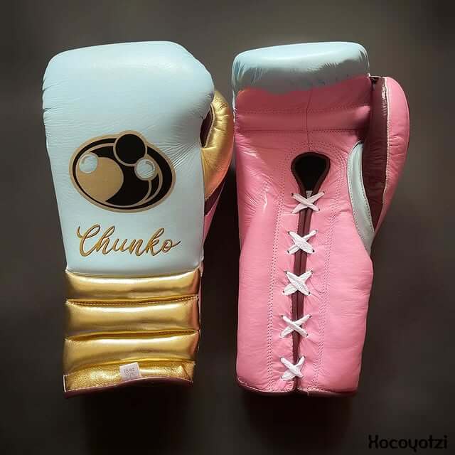 Grant Sky-Blue/Pink/Gold/Black 14oz Boxing Gloves Custom Sparring Gloves