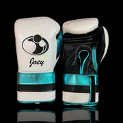 Grant White/Black/Blue Full View Leather Boxing Gloves