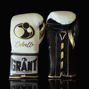 Grant White/Black/Gold 14oz Boxing Gloves High Quality Gym Gloves