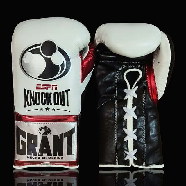 Grant White/Black/Red  Boxing Gloves 14oz Premium Training Gloves