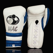 Grant White/Blue Full View Leather Boxing Gloves