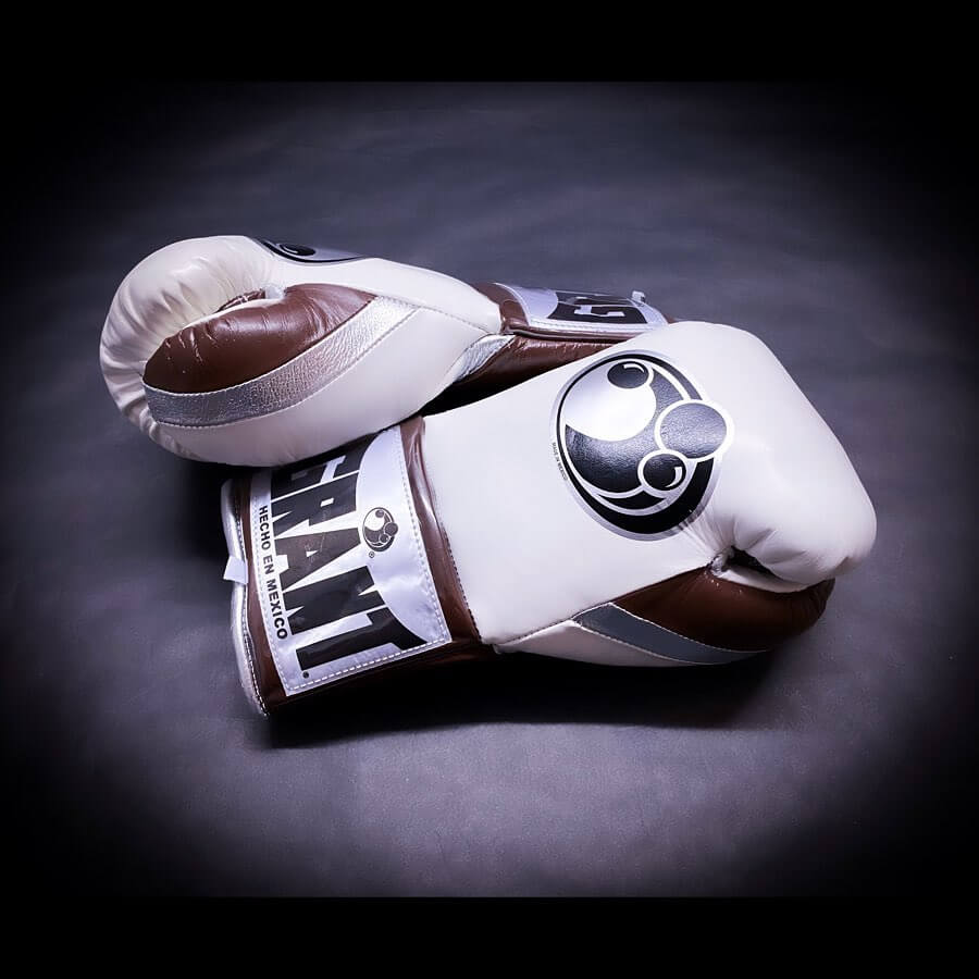 Grant White/Brown/Silver  Boxing Gloves Women Fitness Training Gloves Thumb View