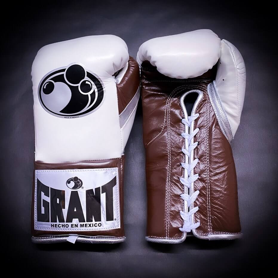 Grant White/Brown/Silver  Boxing Gloves Women Fitness Training Gloves