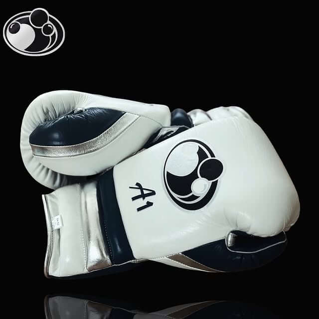 Grant Boxing Gloves Set White/Dark-Blue/Silver Heavy Duty Training Thumb View