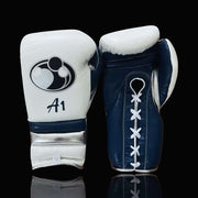 Grant Boxing Gloves Set White/Dark-Blue/Silver Heavy Duty Training Collection