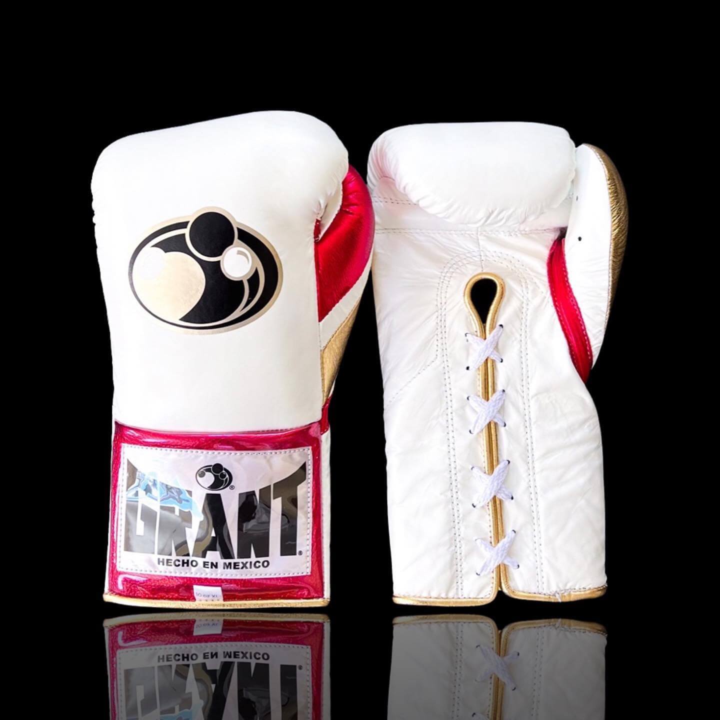 Grant White/Gold/Red Boxing Gloves Women Fitness Training Gloves