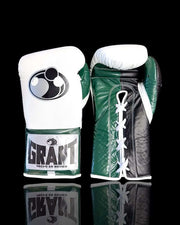Grant White/Green/Black Boxing Gloves Premium Leather Training Pair