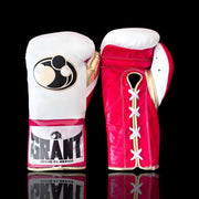 Grant White/Red/Gold Boxing Gloves Durable Sparring Gloves