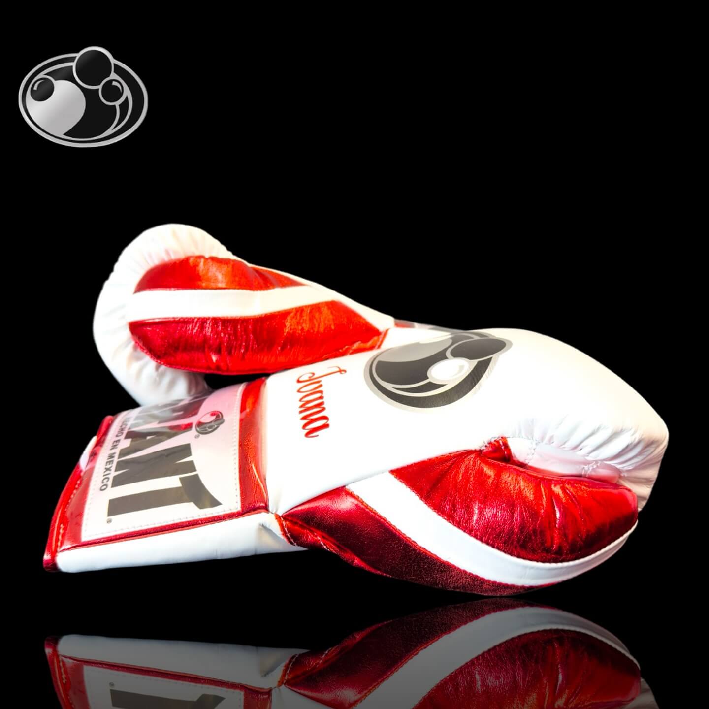 Grant White/Red 14oz Boxing Gloves Custom Sparring Gloves Thumb View