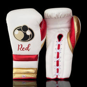 Grant White/Red/Gold 14oz Boxing Gloves Custom Sparring Gloves