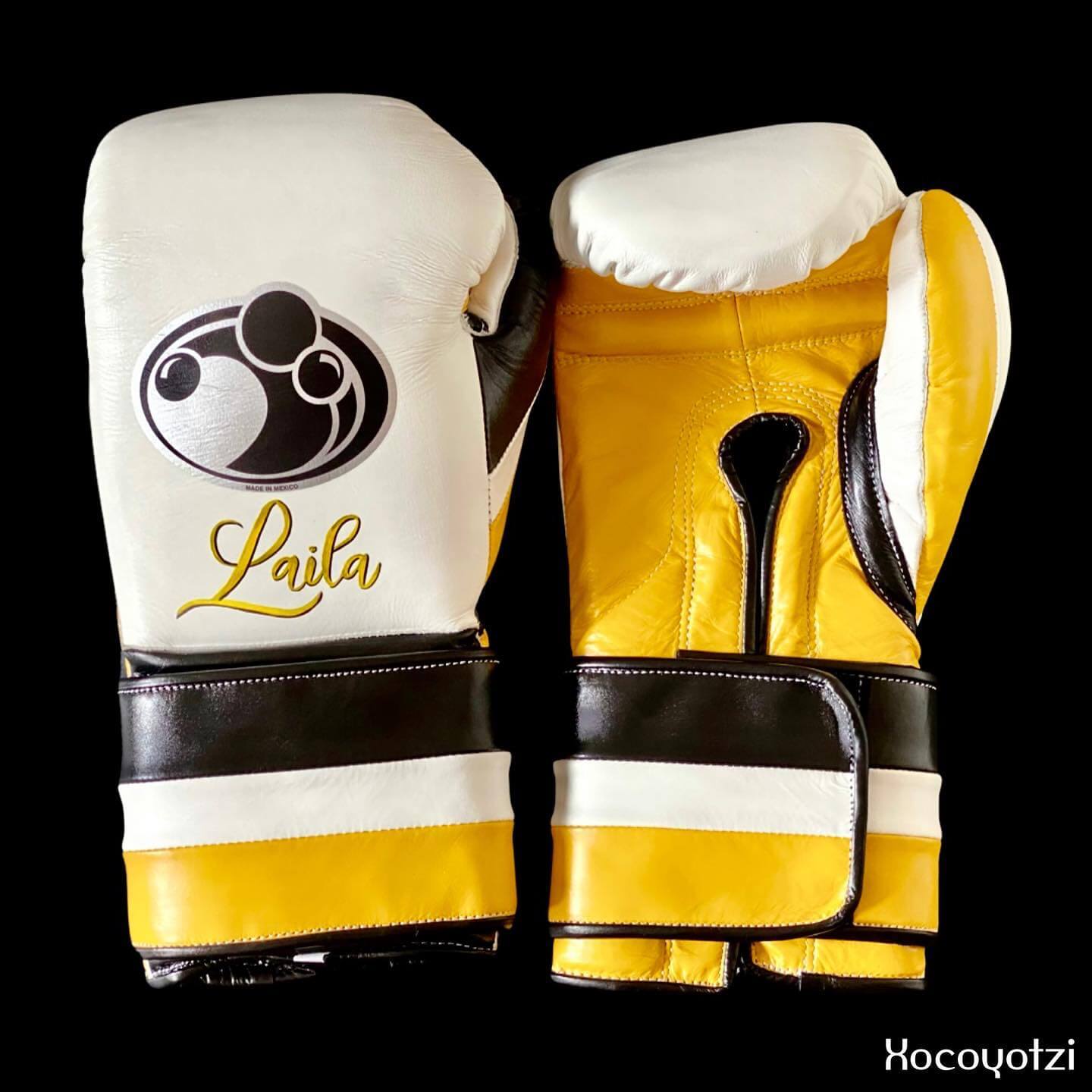 Grant White/Yellow/Black Boxing Gloves Sparring Training Gloves