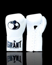 Grant White Leather Boxing Gloves Classic Design Pair